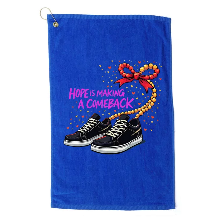 Hope Is Making A Comeback 2024 Kamala Chucks And Pearls Platinum Collection Golf Towel