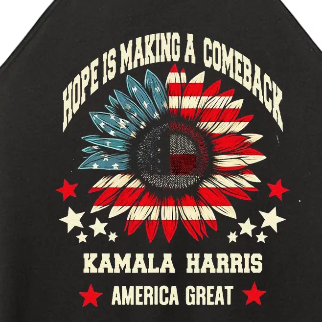 Hope Is Making A Comeback Kamala Harris Tim Walz Women’s Perfect Tri Rocker Tank