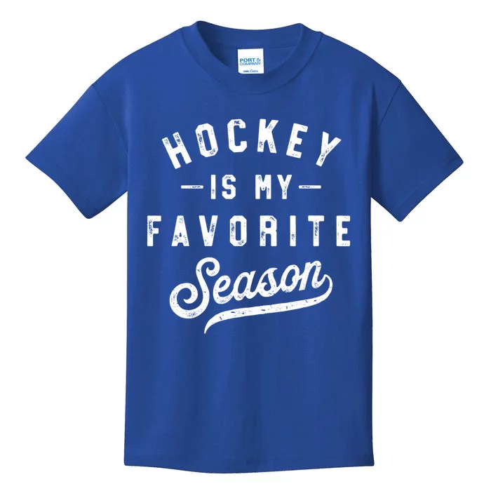 Hockey Is My Favorite Season Vintage Gift Kids T-Shirt