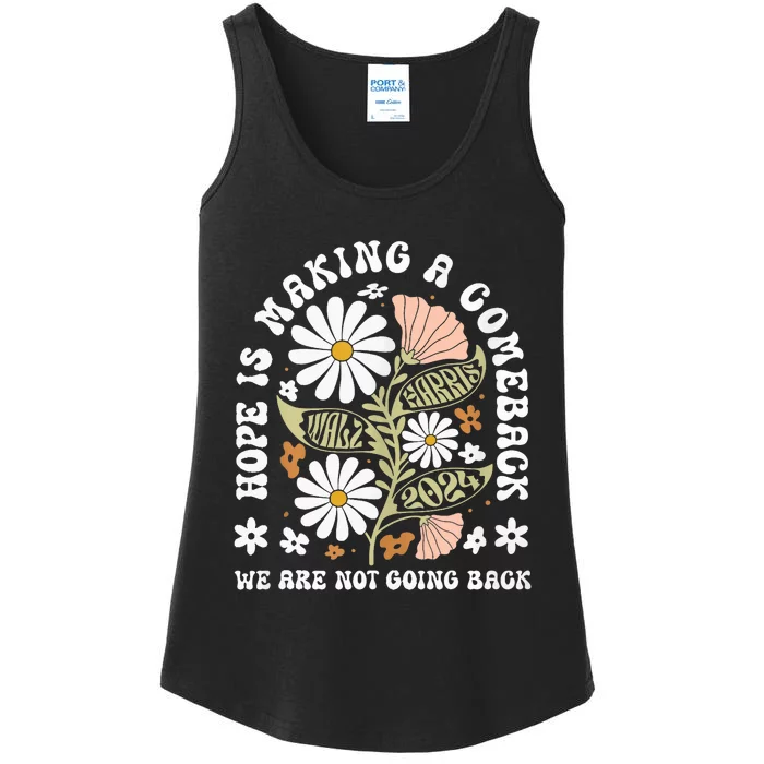 Hope Is Making A Comeback Democrats Vintage 2024 Ladies Essential Tank