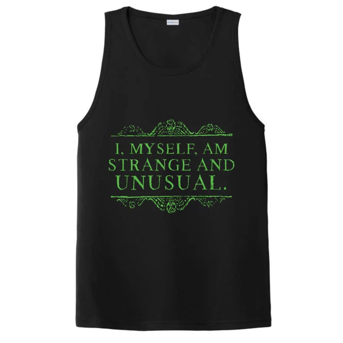 Halloween I Myself Am Strange And Unusual Performance Tank