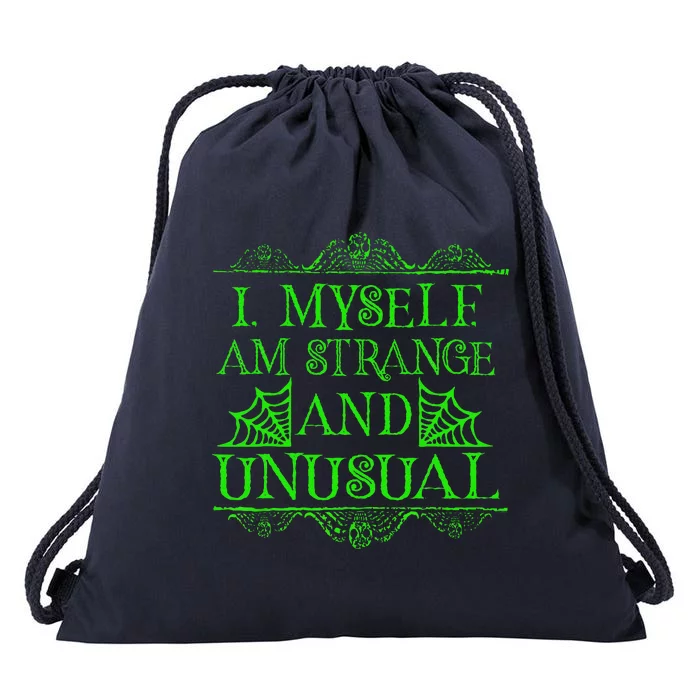 Halloween I Myself Am Strange And Unusual Horror Drawstring Bag