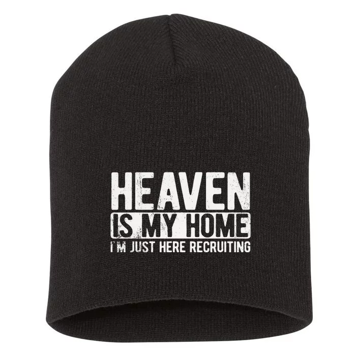 Heaven Is My Home Christian Religious Jesus Short Acrylic Beanie