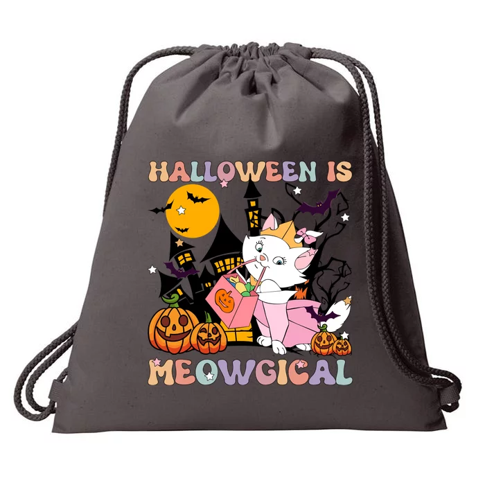 Halloween Is Meowgical Marie Cat Halloween Drawstring Bag