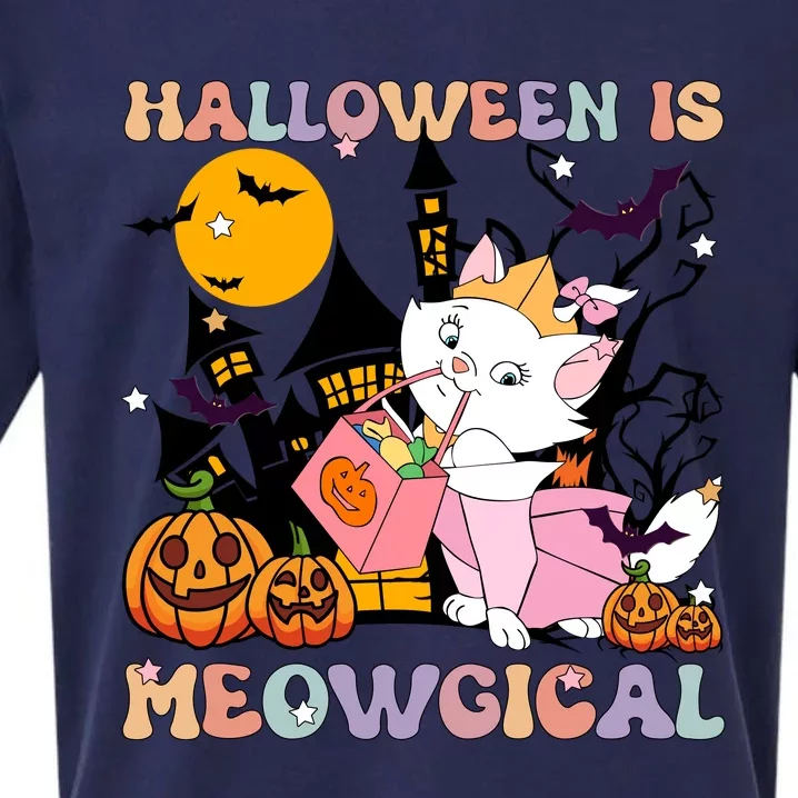 Halloween Is Meowgical Marie Cat Halloween Sueded Cloud Jersey T-Shirt