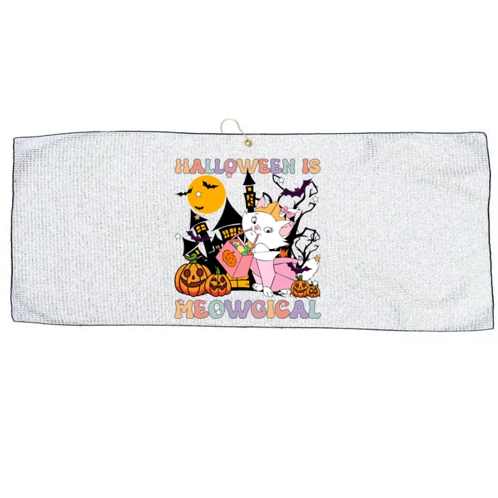 Halloween Is Meowgical Marie Cat Halloween Large Microfiber Waffle Golf Towel