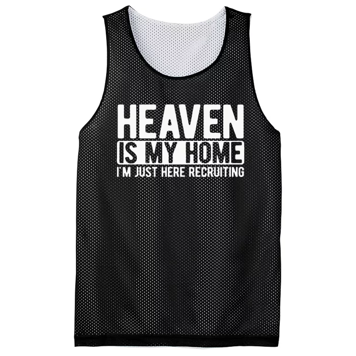 Heaven Is My Home Christian Religious Jesus Mesh Reversible Basketball Jersey Tank