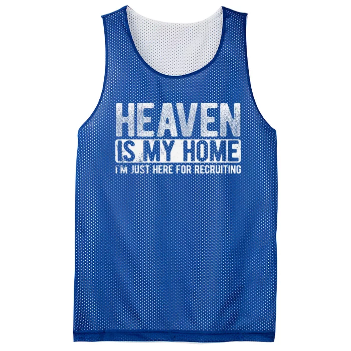 Heaven Is My Home Here Recruiting Christian Religious Jesus Mesh Reversible Basketball Jersey Tank