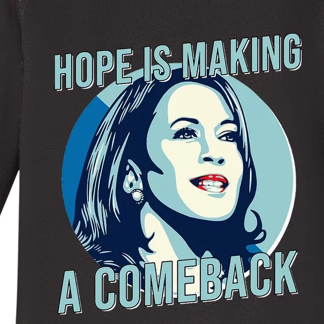 Hope Is Making A Comeback Kamala 2024 Baby Long Sleeve Bodysuit