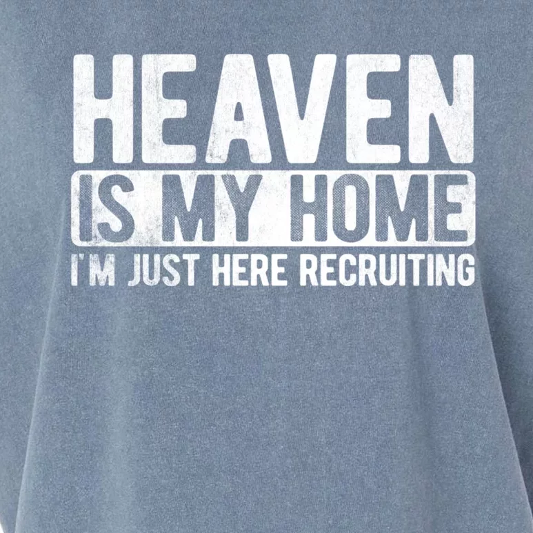 Heaven Is My Home Christian Religious Jesus Garment-Dyed Women's Muscle Tee