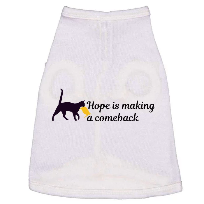 Hope Is Making A Comeback Funny Cat Trump Hair Kamala Harris Doggie Tank