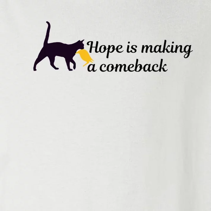 Hope Is Making A Comeback Funny Cat Trump Hair Kamala Harris Toddler Long Sleeve Shirt