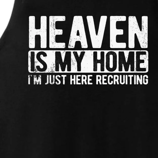 Heaven Is My Home Christian Religious Jesus Ladies Tri-Blend Wicking Tank