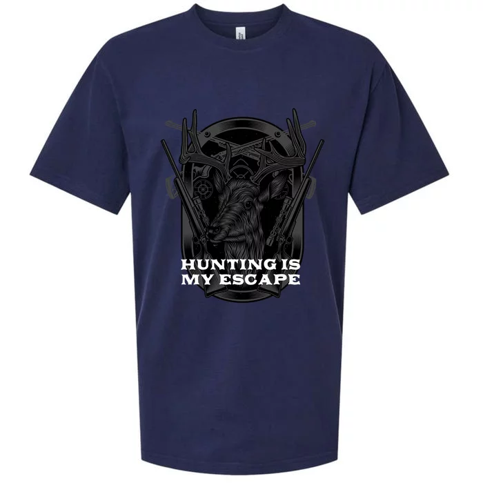 Hunting Is My Escape Introvert Hunter Antisocial Meaningful Gift Sueded Cloud Jersey T-Shirt