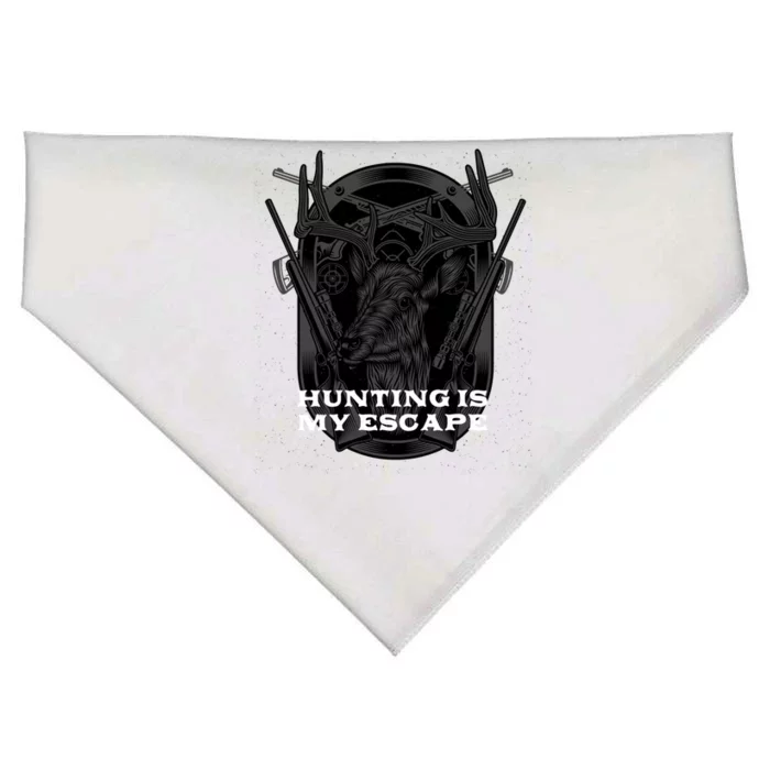 Hunting Is My Escape Introvert Hunter Antisocial Meaningful Gift USA-Made Doggie Bandana