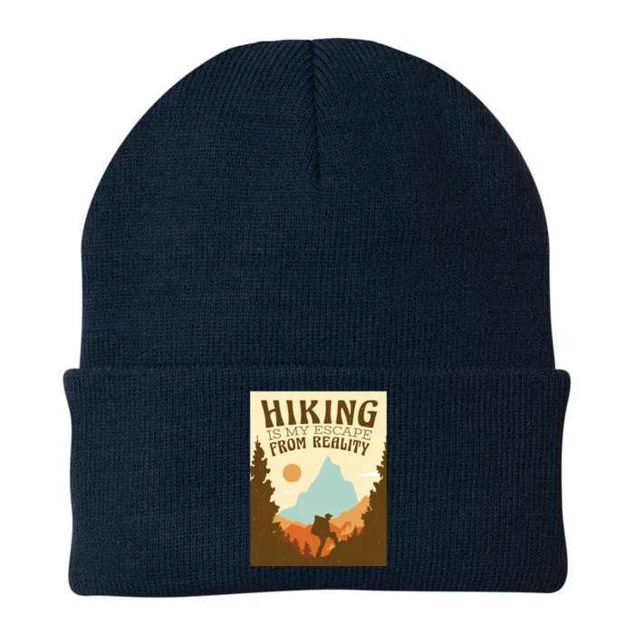 Hiking Is My Escape From Reality Knit Cap Winter Beanie