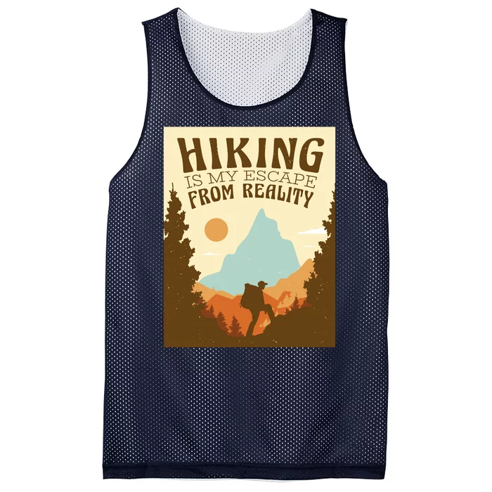 Hiking Is My Escape From Reality Mesh Reversible Basketball Jersey Tank