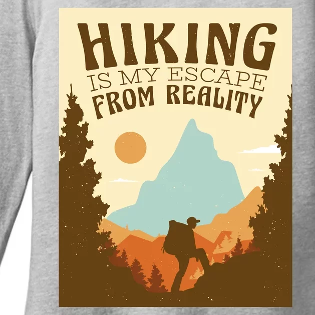 Hiking Is My Escape From Reality Womens CVC Long Sleeve Shirt