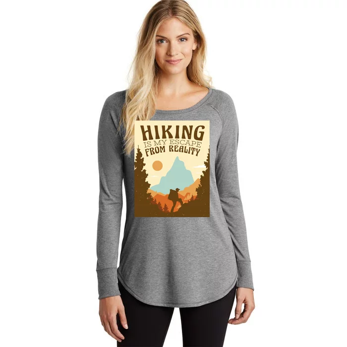 Hiking Is My Escape From Reality Women's Perfect Tri Tunic Long Sleeve Shirt