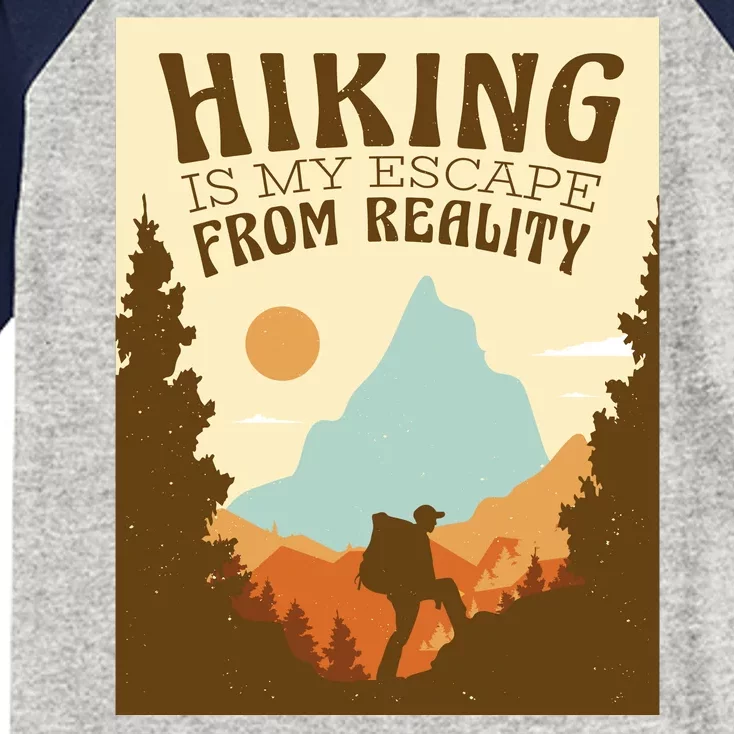 Hiking Is My Escape From Reality Kids Colorblock Raglan Jersey