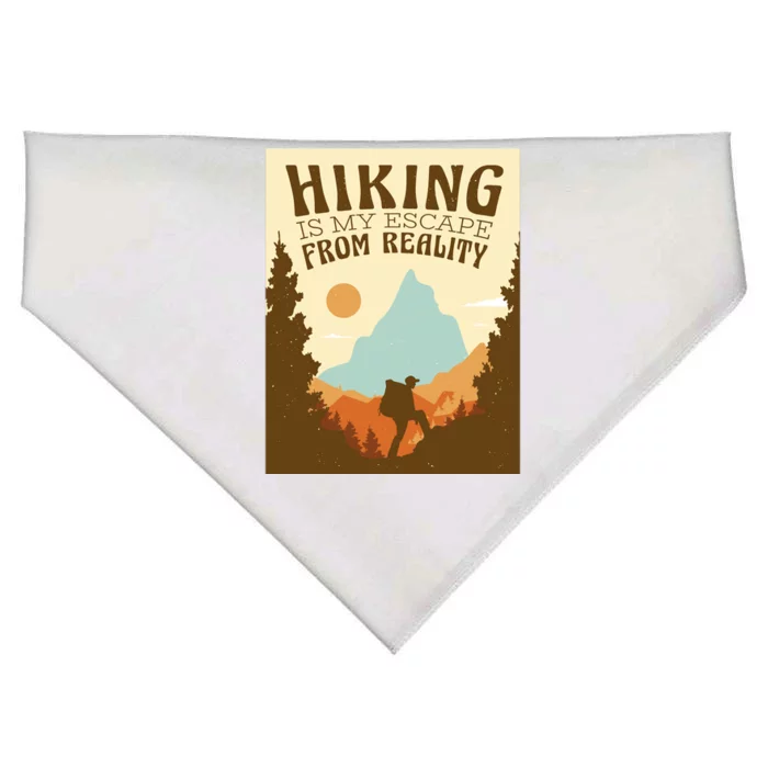 Hiking Is My Escape From Reality USA-Made Doggie Bandana