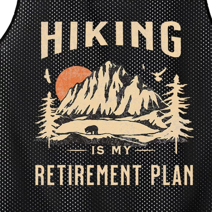 Hiking Is My Retirement Plan Funny Hiking Mesh Reversible Basketball Jersey Tank