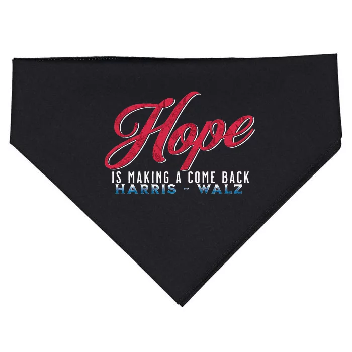 Hope Is Making A Come Back Harris Walz 2024 USA-Made Doggie Bandana