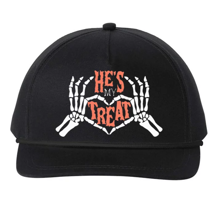 He is My Treat Matching Couple Halloween Costume Girlfriend Snapback Five-Panel Rope Hat