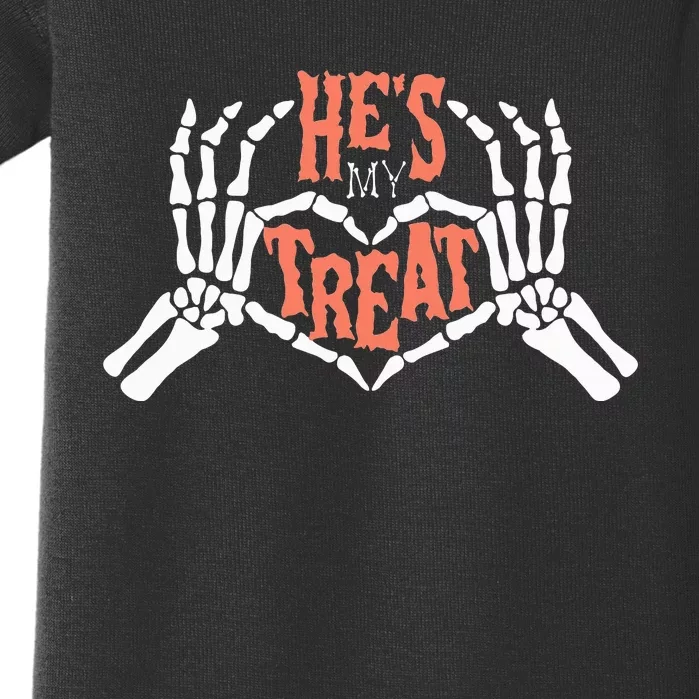 He is My Treat Matching Couple Halloween Costume Girlfriend Baby Bodysuit