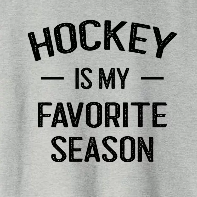 Hockey Is My Favorite Season Hockey Fans Ice Hockey Game Day Cute Gift Women's Crop Top Tee