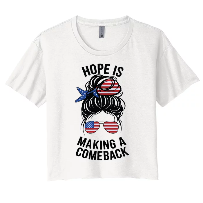 Hope Is Making A Come Back Kamala Harris 2024 Election Girl Women's Crop Top Tee