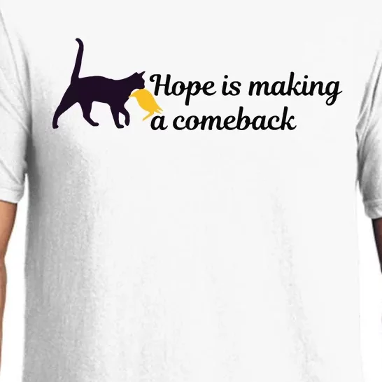 Hope Is Making A Comeback Funny Cat Trump Hair Kamala Harris Pajama Set