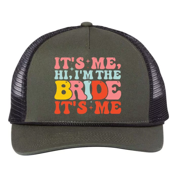 Hi It's Me Hi I'm The Bride It's Me Retro Rope Trucker Hat Cap