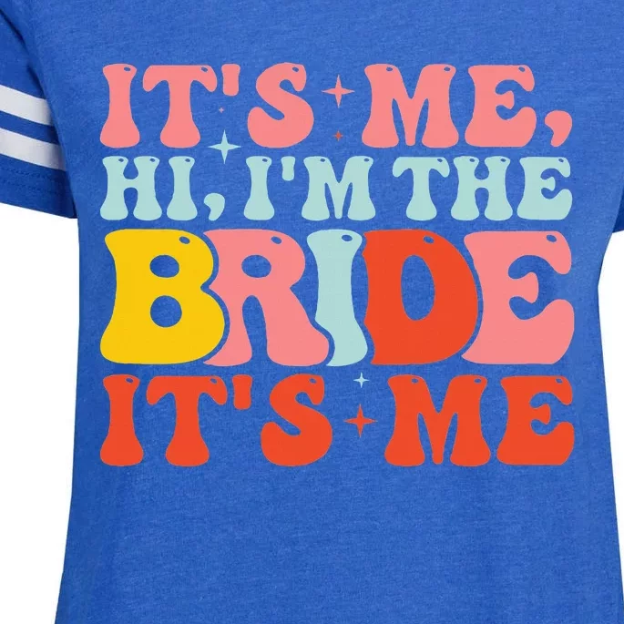 Hi It's Me Hi I'm The Bride It's Me Enza Ladies Jersey Football T-Shirt