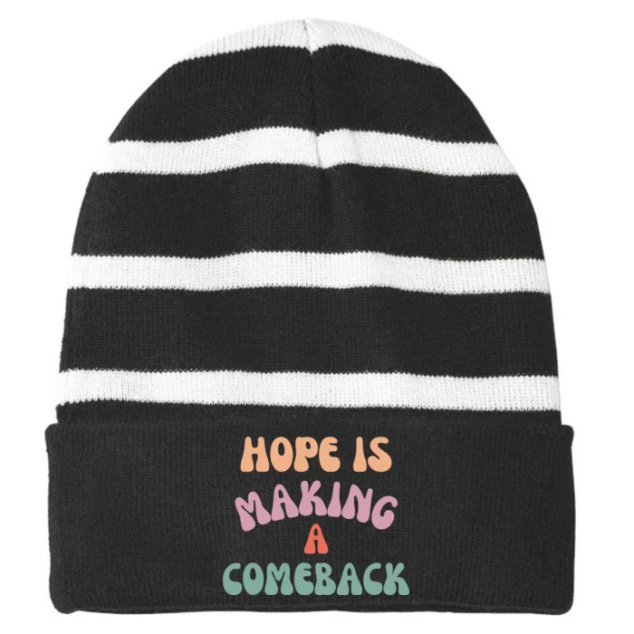 Hope Is Making A Comeback Striped Beanie with Solid Band