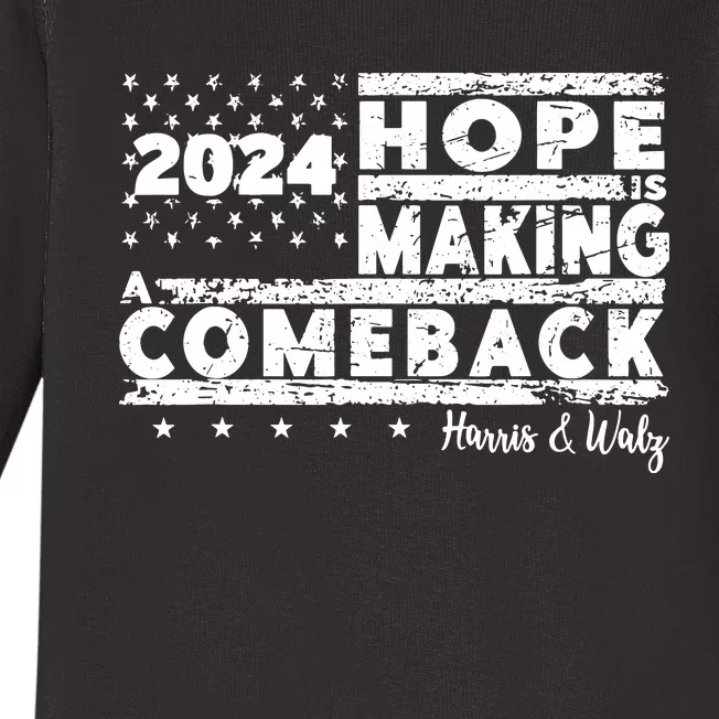 Hope Is Making A Comeback Harris Walz Baby Long Sleeve Bodysuit