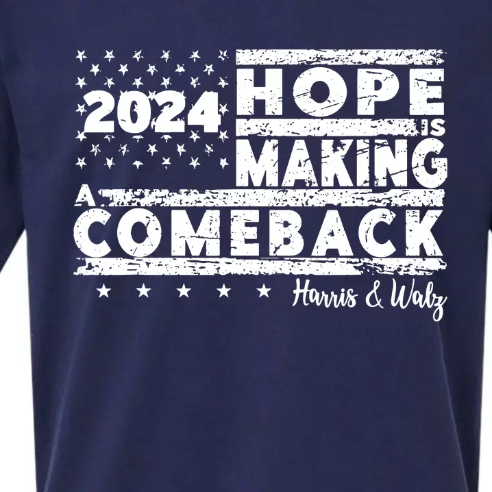 Hope Is Making A Comeback Harris Walz Sueded Cloud Jersey T-Shirt