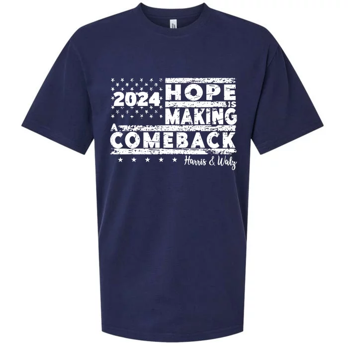 Hope Is Making A Comeback Harris Walz Sueded Cloud Jersey T-Shirt