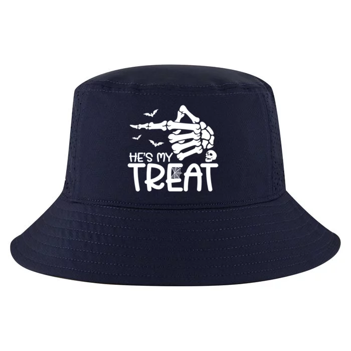 Hes Is My Treat And Shes Is My Trick Couples Skeleton Hand Gift Cool Comfort Performance Bucket Hat