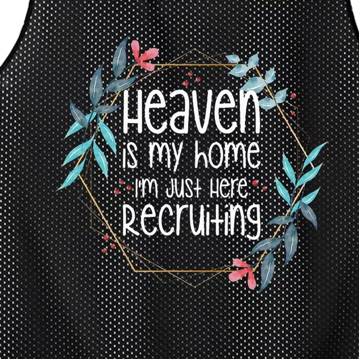 Heaven Is My Home IM Just Here Recruiting Mesh Reversible Basketball Jersey Tank