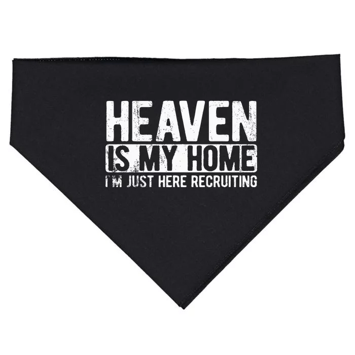 Heaven Is My Home Christian Religious Jesus USA-Made Doggie Bandana