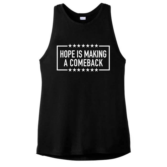 Hope Is Making A Comeback Ladies Tri-Blend Wicking Tank