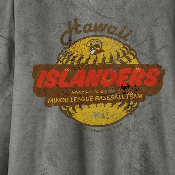 Hawaii Islanders Minor League Baseball Team Distressed Hooded Wearable Blanket