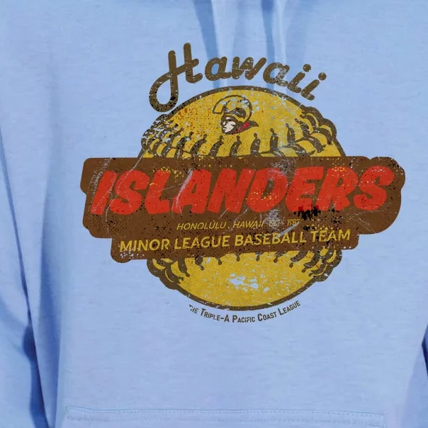 Hawaii Islanders Minor League Baseball Team Distressed Unisex Surf Hoodie