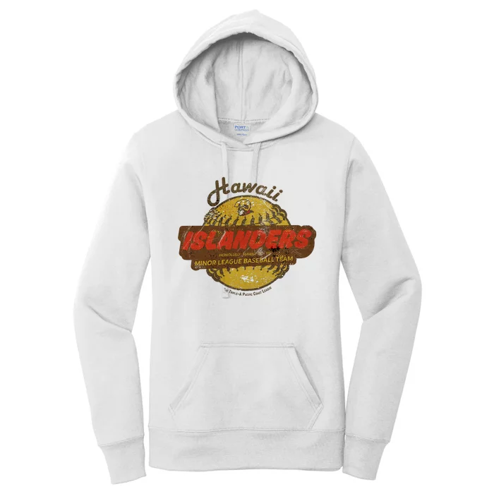 Hawaii Islanders Minor League Baseball Team Distressed Women's Pullover Hoodie