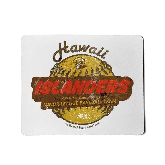 Hawaii Islanders Minor League Baseball Team Distressed Mousepad