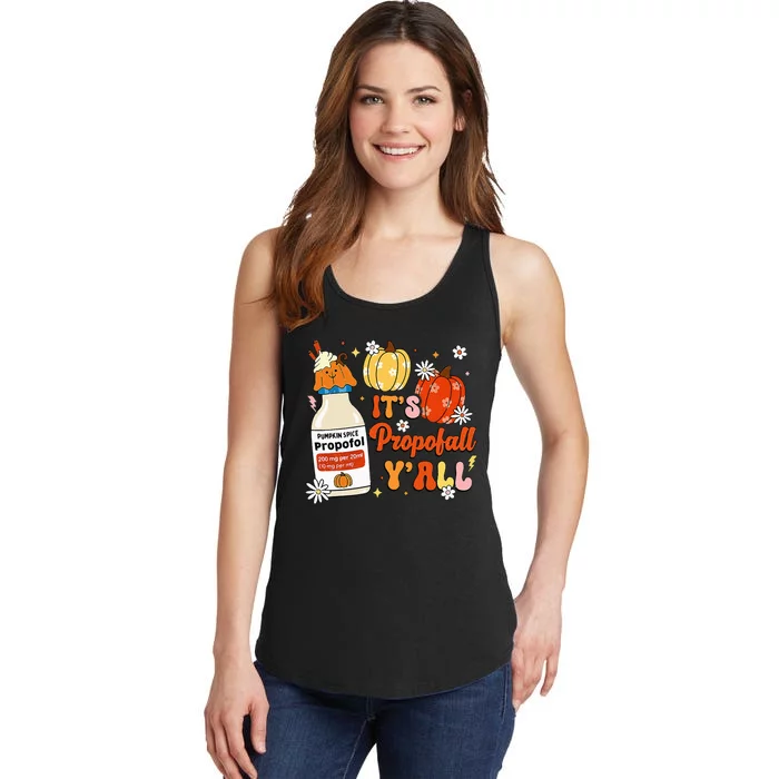 Halloween Icu Nurse Its Propofall YAll Crna Icu Fall Autumn Ladies Essential Tank