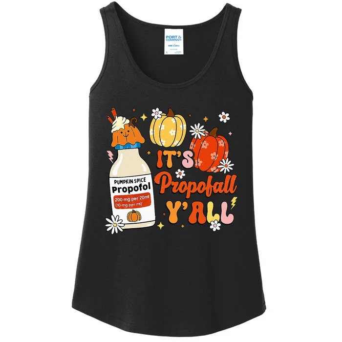 Halloween Icu Nurse Its Propofall YAll Crna Icu Fall Autumn Ladies Essential Tank