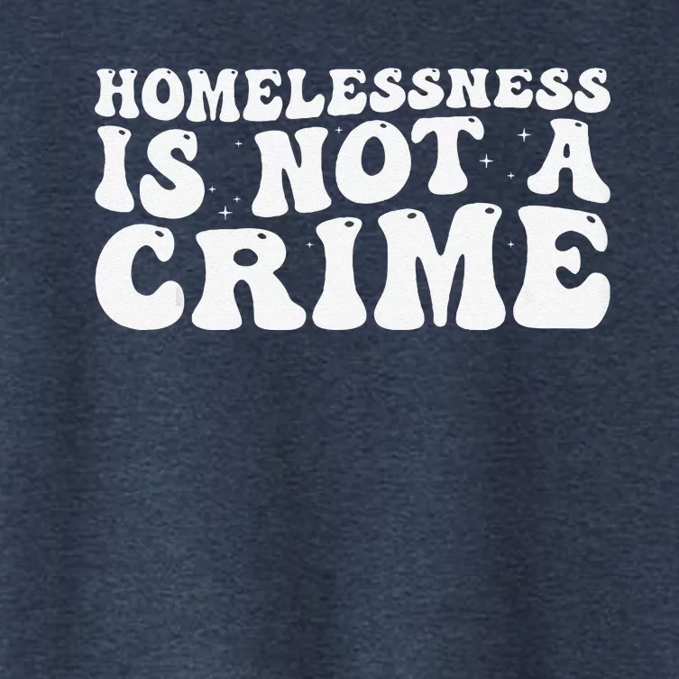 Homelessness Is Not A Crime Retro Groovy Women's Crop Top Tee