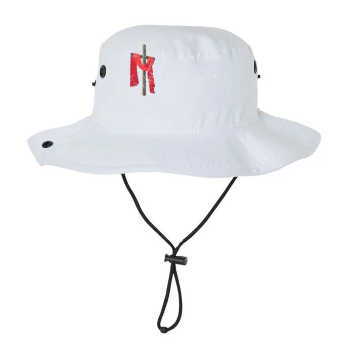 He Is Not Here He Is Risen Matthew 286 Bible Verse Legacy Cool Fit Booney Bucket Hat